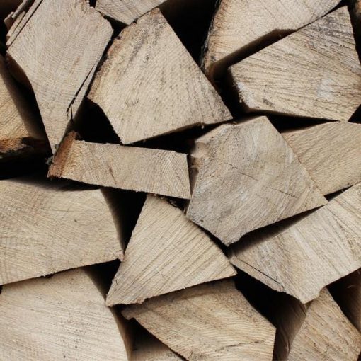 Kiln dried logs close up